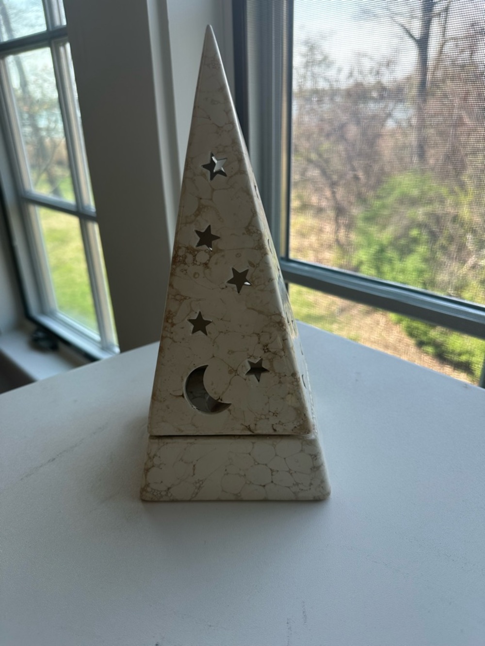 Retired PartyLite Pyramid Galaxy Tealight Candle Holder